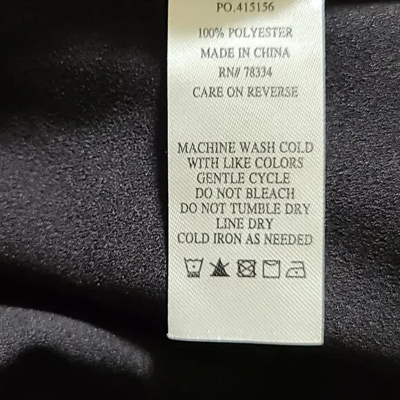 Italy Puff Sleeve Tie Neck Button Blouse - Picture 3 of 8